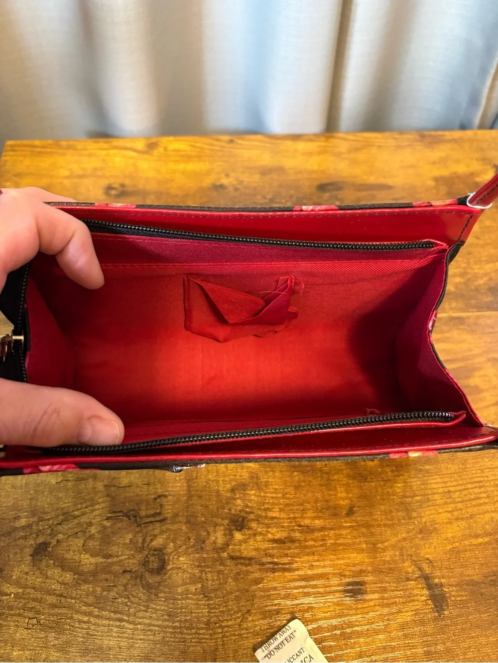 Y2K Adorable Red/Pink Kisses Shoulder Bag Black with Red Trim NEW!